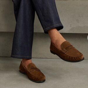 Brown Suede Loafers